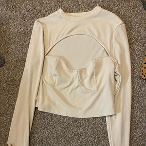 Cream crop top